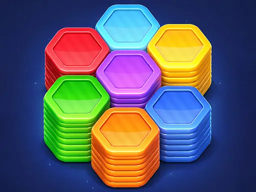 Hexa Color Stack Game